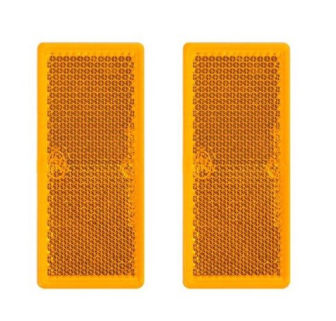 reflectoren 82 x 36 mm zelfklevend oranje 2 stuks