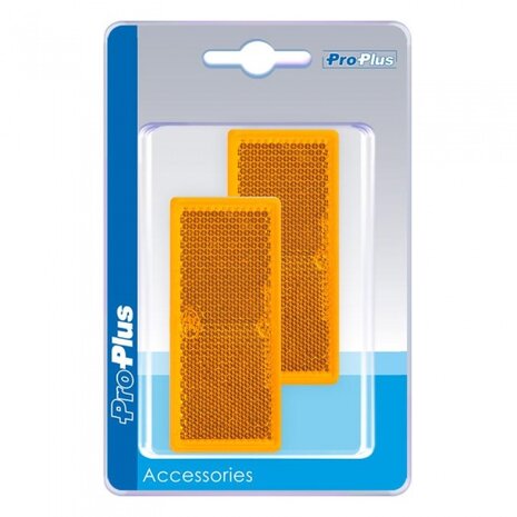 reflectoren 82 x 36 mm zelfklevend oranje 2 stuks