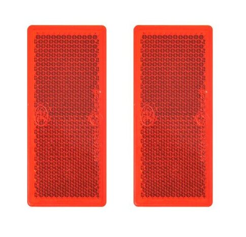 reflectoren 82 x 36 mm zelfklevend rood 2 stuks in blister