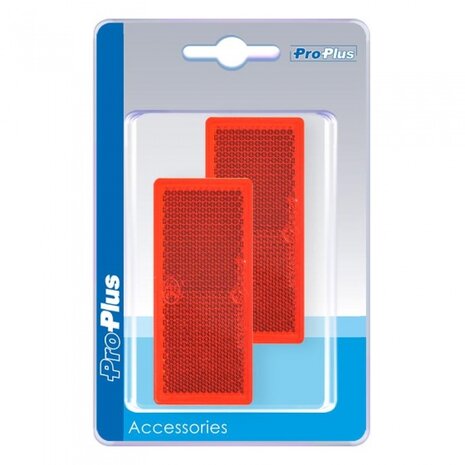 reflectoren 82 x 36 mm zelfklevend rood 2 stuks in blister