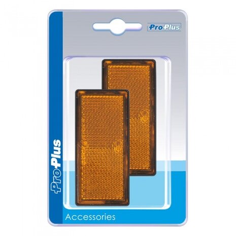 reflectoren 85 x 39 mm zelfklevend oranje 2 stuks