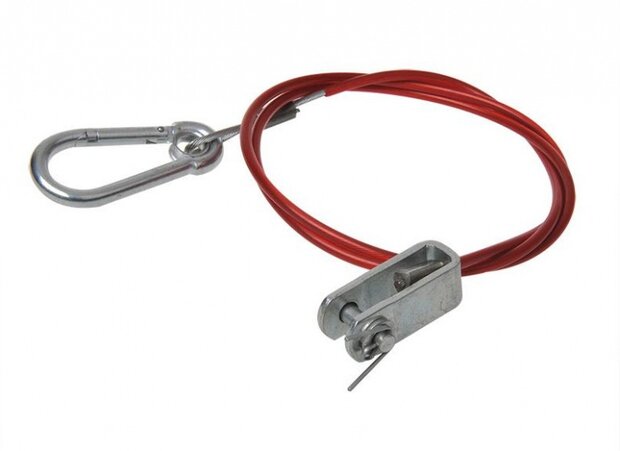 breekkabel voor oplooprem 100 cm rood met gaffel