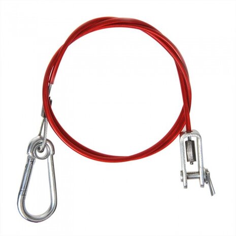 breekkabel voor oplooprem 100 cm rood met gaffel