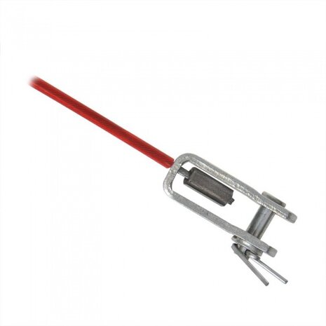 breekkabel voor oplooprem 100 cm rood met gaffel