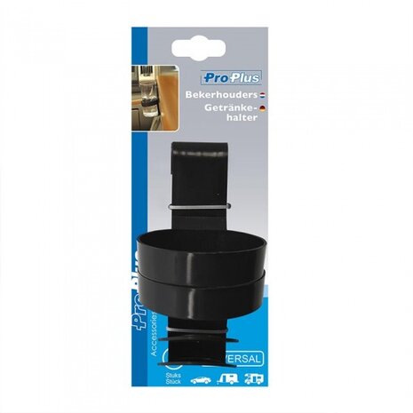 bekerhouders 70 mm zwart 2 stuks