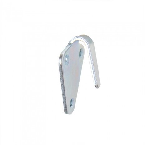 Touwhaak metaal 40x45mm gebogen 10 stuks zilver