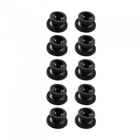 Koordhouder rond 6 mm 10 stuks zwart in blister