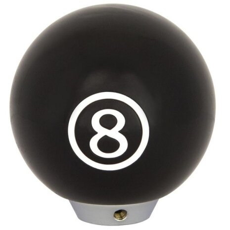 pookknop universeel 8-ball aluminium 5 cm zwart