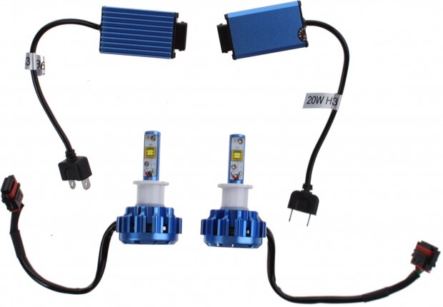 led-lampenset H3 6000K 12/24 V 20 Watt 2 stuks