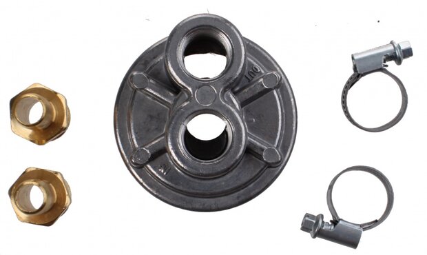 afdekplaat filter 3/4 inch staal 75 mm zilver 5-delig