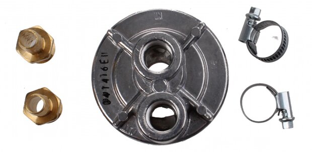 afdekplaat filter M20 staal 90 mm zilver 5-delig