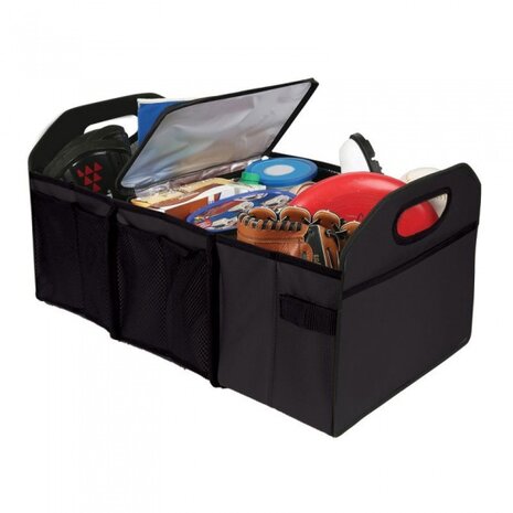kofferbak organizer 60 liter polyester zwart