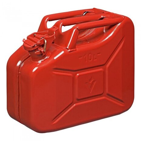 stalen jerrycan 10 liter rood