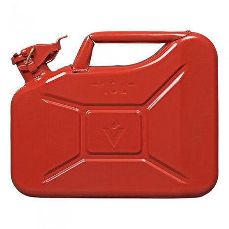 stalen jerrycan 10 liter rood
