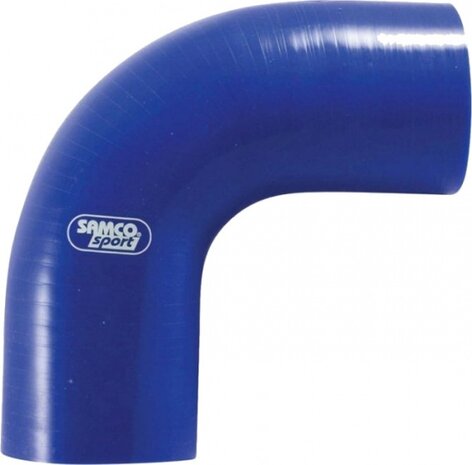 siliconen slang lucht/water &Oslash;80mm 125mm 90&deg; blauw