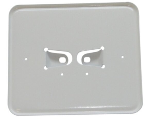 kentekenplaathouder 145 x 125 mm chroom wit