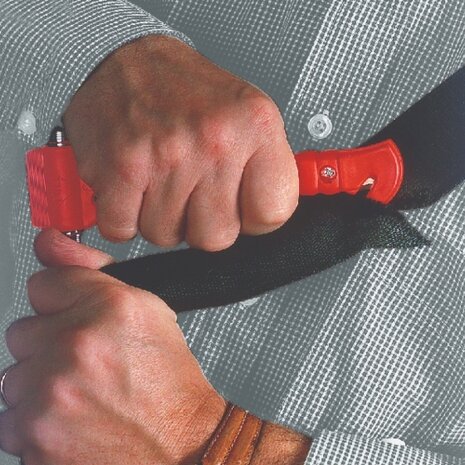 noodhamer Profi met gordelsnijder 19 cm rood