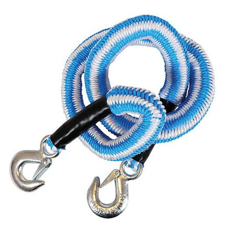 sleepkabel stretch 2.5 ton 4 meter blauw/wit