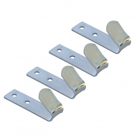 opschroefhaken 4 stuks staal 72 mm zilver in blister