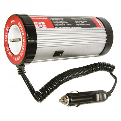 omvormer blikhouder (12V/150W) 25 x 11 cm zilver