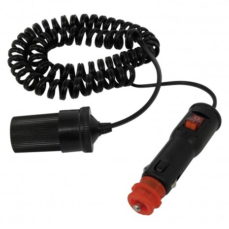 verlengkabel 3 meter 12/24V inclusief zekering 10A