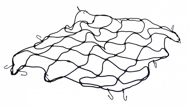 aanhangernet Crossafe met haken 95 x 95 cm nylon zwart