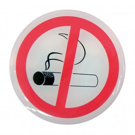 autosticker Niet Roken 45 mm wit/rood 2 stuks