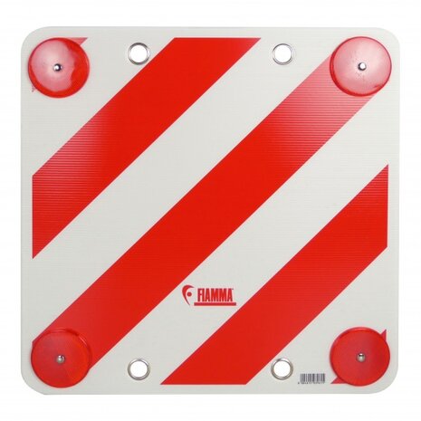 markeringsbord met reflectoren 50 x 50 cm wit/rood