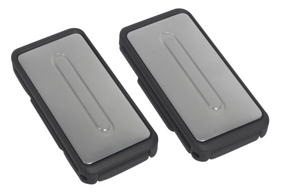 gordelklemset 65 mm zilver/zwart 2 stuks