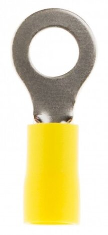 kabelschoentjes rond &Oslash;6 mm &Oslash;3,09 - 6,64 mm geel 10 stuks