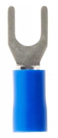 kabelschoentjes vork 4 mm &Oslash;1,22 - 2,28 mm 10 stuks blauw