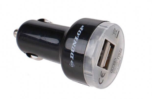 autolader dual USB 12/24V zwart