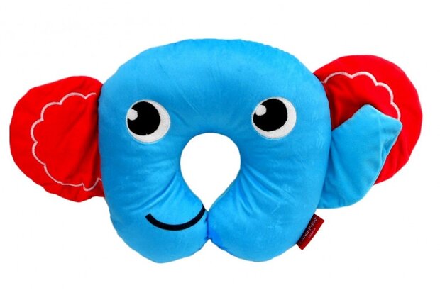 nekkussen 27 x 27 x 6 cm olifant blauw