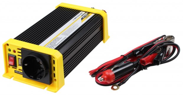 omvormer (24-230V 300W) geel/zwart
