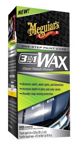 3-in-1-Wax one step paint care 473 ml zwart