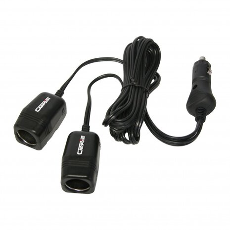 twincontactdoos 2 meter zwart