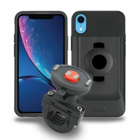 motorhouder met hoes FitClic Neo iPhone XR