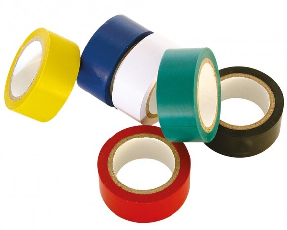 isolatietape 5 meter 6 stuks multicolor