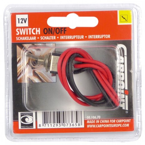 schakelaar microswitch 12V zilver