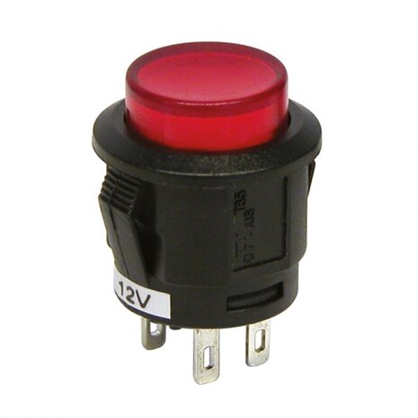 drukschakelaar 12V rood