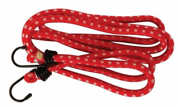bagagebinder met haken &Oslash;10 mm rood 200 cm