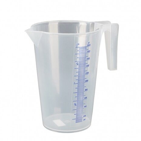 maatbeker polyproyleen 2 liter transparant