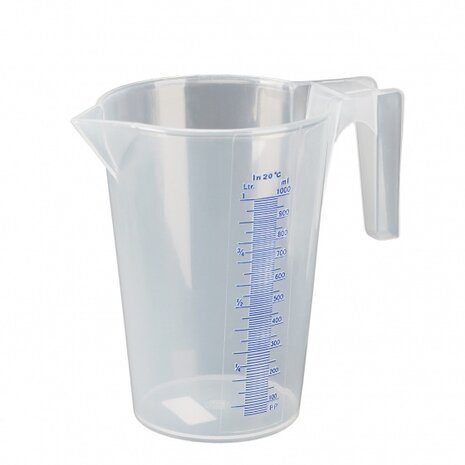 maatbeker polyproyleen 1 liter transparant