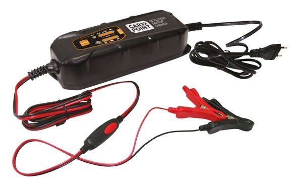 intelligente acculader 6V / 12V 3,8A 183 mm zwart