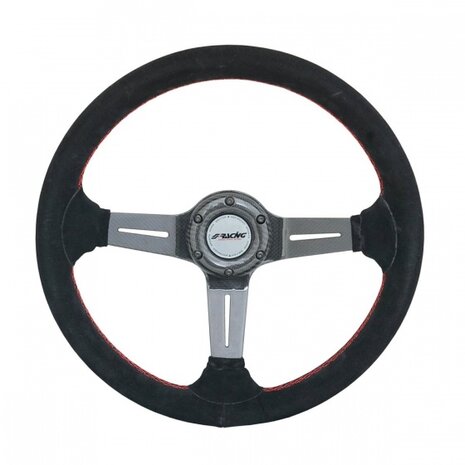 sportstuur high end racing Carlos &Oslash;35 cm carbon zwart/zilver