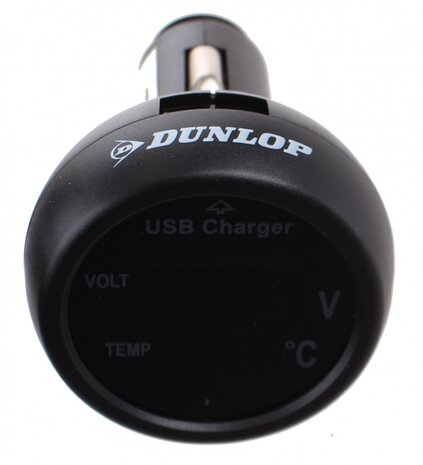3-in-1 autolader USB 12/24V - 2,1A zwart 6 cm