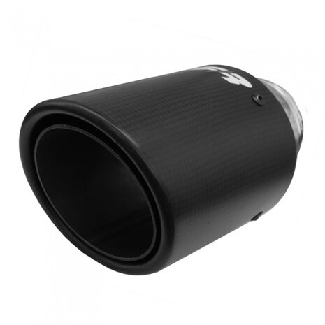uitlaatsierstuk rond &Oslash;89 mm 155 mm carbon zwart