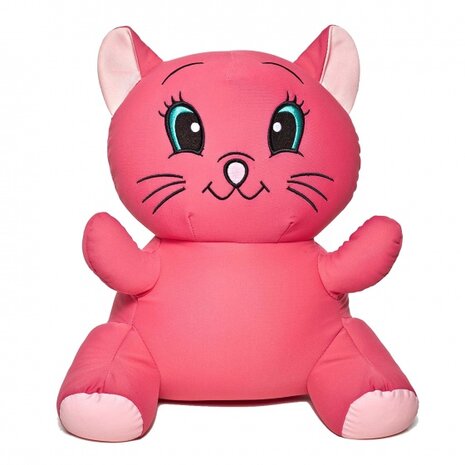 knuffelkussen Cat 33 x 20 cm roze