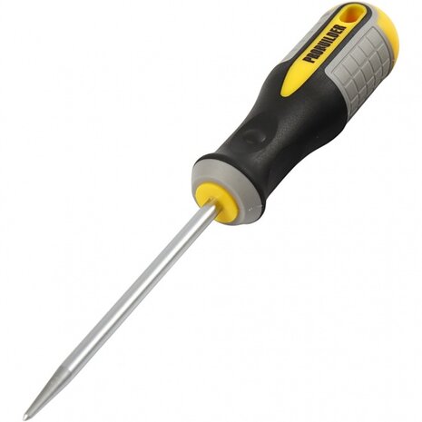 dorpel met ronde punt 18,5 cm zwart/geel