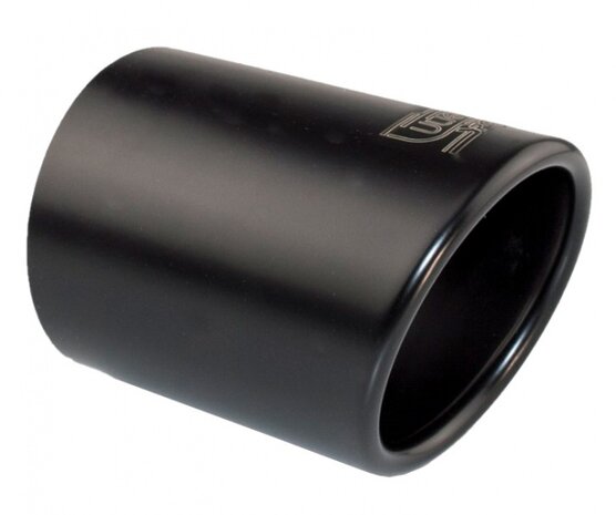 uitlaatsierstuk rond 65-80 mm 12 cm RVS zwart